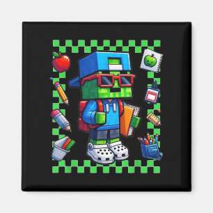 First Day Of School Back To School Gamers Boys Kid Magnet