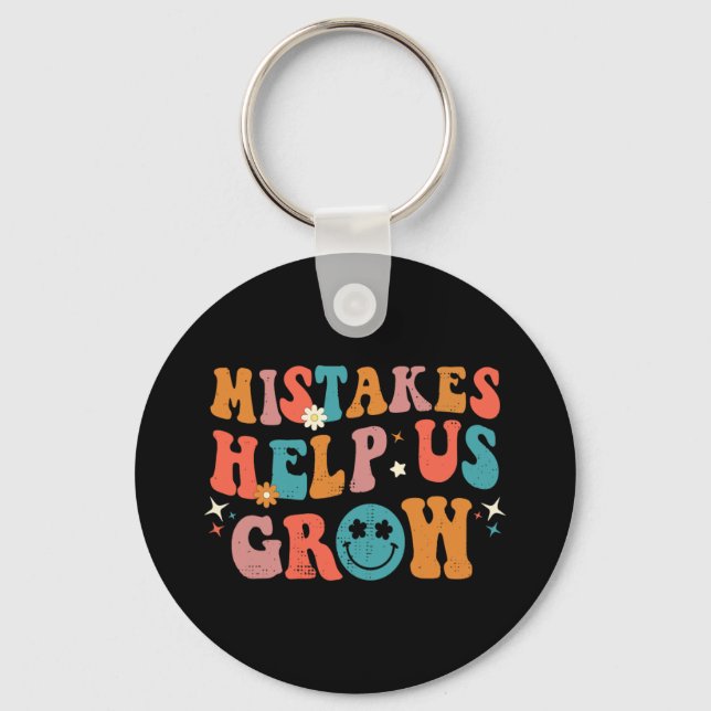 First Day Of School Byck To School Mistakes Help U Key Ring (Front)