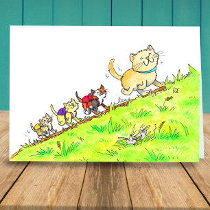 First Day of School Cats Greeting  Card
