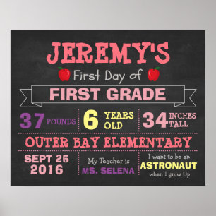 First Day Of School Children's Poster Photo Props