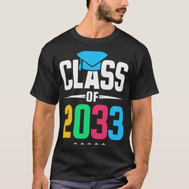First Day of School Class of 2033 Future Graduate T-Shirt (Front)
