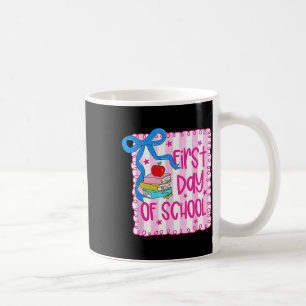 First Day Of School Coquette Girly Pencil Back To Coffee Mug