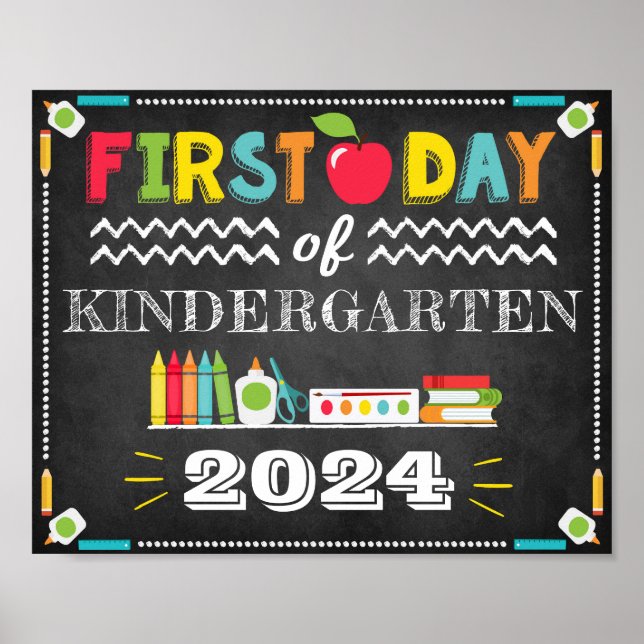 First Day of School Editable Sign (Front)