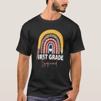 First Day Of School First Grade Squad Team Teacher T-Shirt