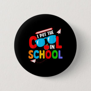 First Day Of School Funny Kids Back To School Teac 6 Cm Round Badge