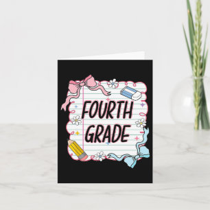 First Day Of School Girly Coquette1 Card