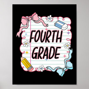 First Day Of School Girly Coquette1  Poster