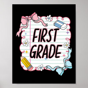 First Day Of School Girly Coquette4 Poster