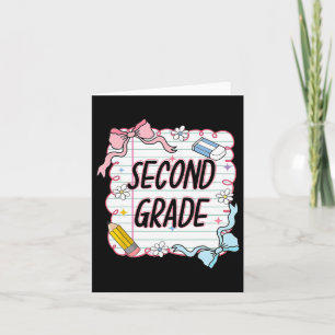 First Day Of School Girly Coquette5 Card