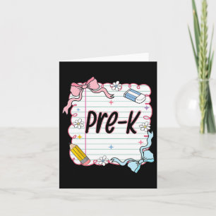 First Day Of School Girly Coquette Card