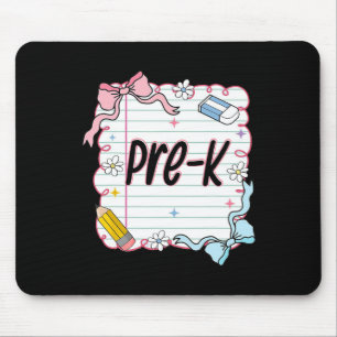 First Day Of School Girly Coquette  Mouse Pad