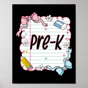 First Day Of School Girly Coquette Poster