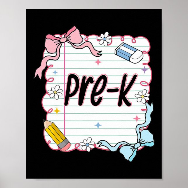 First Day Of School Girly Coquette  Poster (Front)