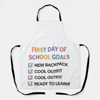 First Day of School Goals Apron