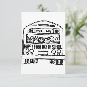 First Day of School Grade One Thank You Card