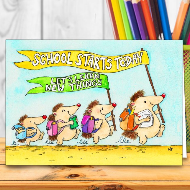 First day of school greeting card by Nicole Janes (Creator Uploaded)
