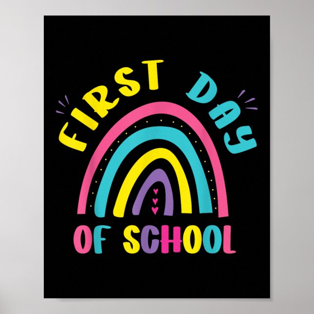 First Day Of School Kindergarten Prek Preschool Gi Poster (Front)