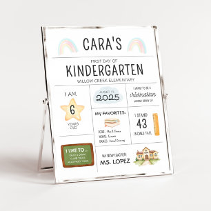 First Day of School Kindergarten Sign