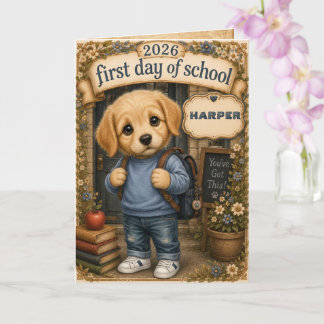 FIRST DAY OF SCHOOL MEMENTO CARD