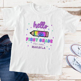 First Day of School Personalised First Grade T-Shirt