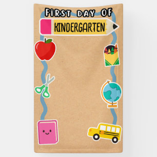 First Day of School Photo Backdrop for Students Banner