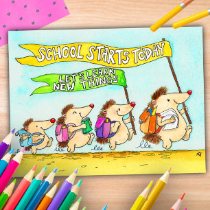 First day of school postcard by Nicole Janes