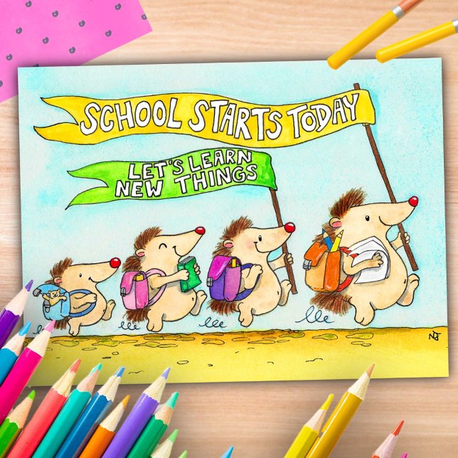 First day of school postcard by Nicole Janes (Creator Uploaded)