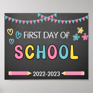 First day of school poster