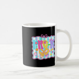 First Day Of School Pre-k Teacher Coquette Preppy  Coffee Mug