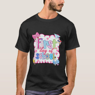First Day Of School Preppy Coquette Bow Back To Sc T-Shirt