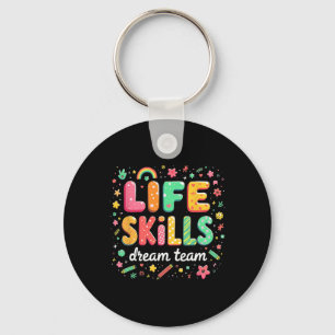 First Day Of School Retro Groovy Life Skills Dream Key Ring