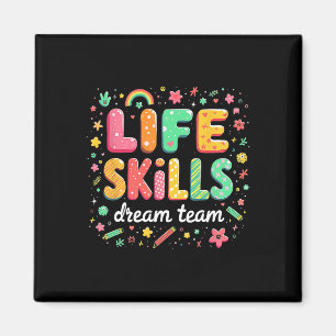 First Day Of School Retro Groovy Life Skills Dream Magnet