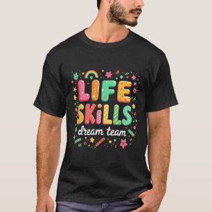 First Day Of School Retro Groovy Life Skills Dream T-Shirt