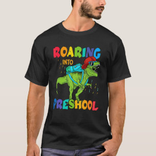 First Day Of School Roaring Preschool Dinosaur Pre T-Shirt
