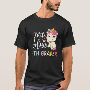 First Day Of School S For Girls Little Miss 4Th Gr T-Shirt