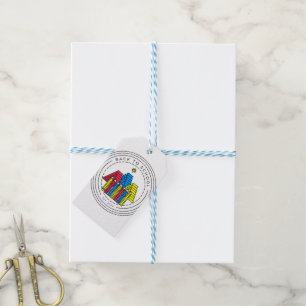 First Day Of School Shirt Book Mountain Pencil F Gift Tags