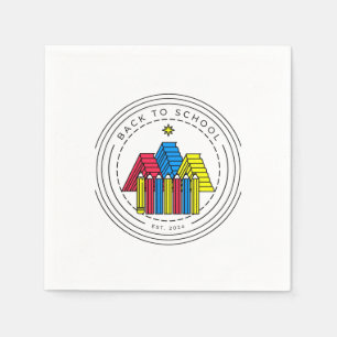 First Day Of School Shirt Book Mountain Pencil F Napkin