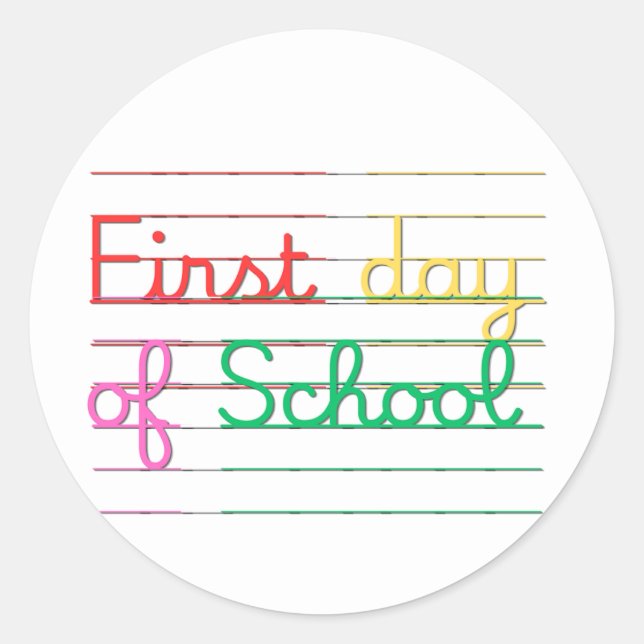 First Day of School Sticker (Front)
