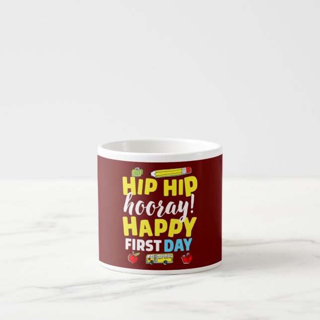 First Day Of School Teacher Child Back To School  Espresso Cup (Front)