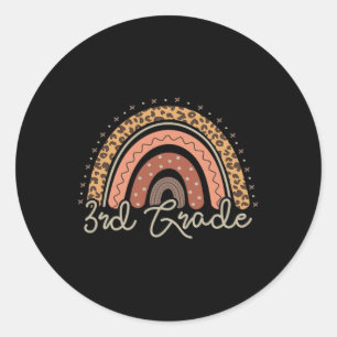 First day of School Third grade 3rd back to school Classic Round Sticker