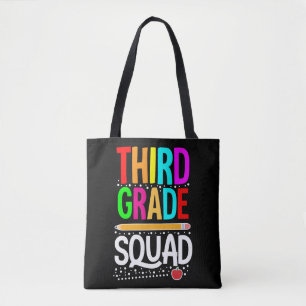 First Day Of School Third Grade Squad Teacher Tote Bag