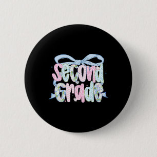 First Day Of Second Grade Floral Bundle For Teache 6 Cm Round Badge