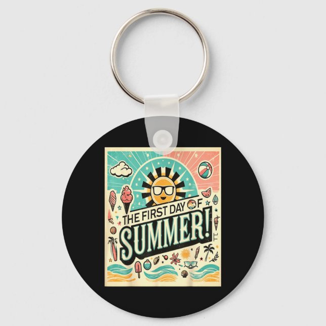 First Day Of Summer Key Ring (Front)