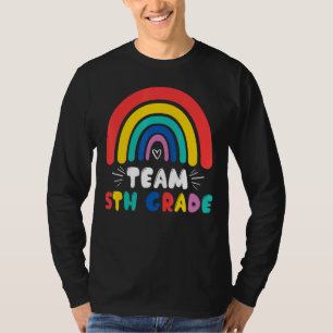 First Day Of Team 5th Grade Squad Crew Teacher Rai T-Shirt