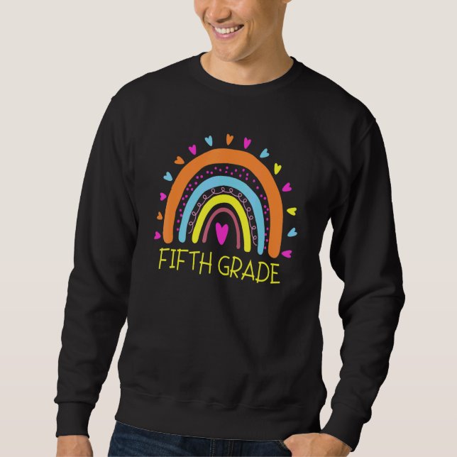 First Day Of Team Fifth Grade Squad Crew Teacher R Sweatshirt (Front)