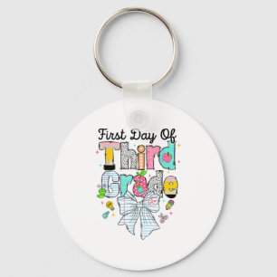 First Day Of Third Grade Back To School First Day  Key Ring