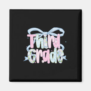 First Day Of Third Grade Floral Bundle For Teacher Magnet