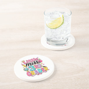 First Day of Third Little Miss 3rd Grader Coaster