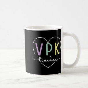 First Day Of Vpk Teacher Heart Back To School Vpk Coffee Mug
