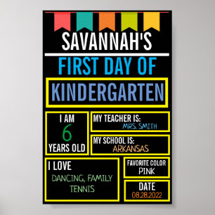 First Day or School Chalkboard Sign Back to School